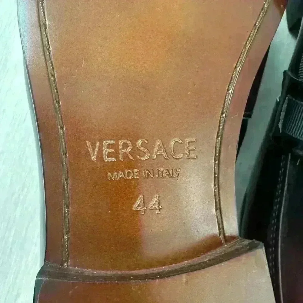 Versace Men's‎ Patent Leather Ombre Loafers Dress Shoes Made in Italy Size 44